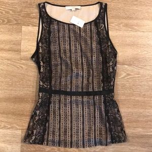 The Loft Black lace blouse